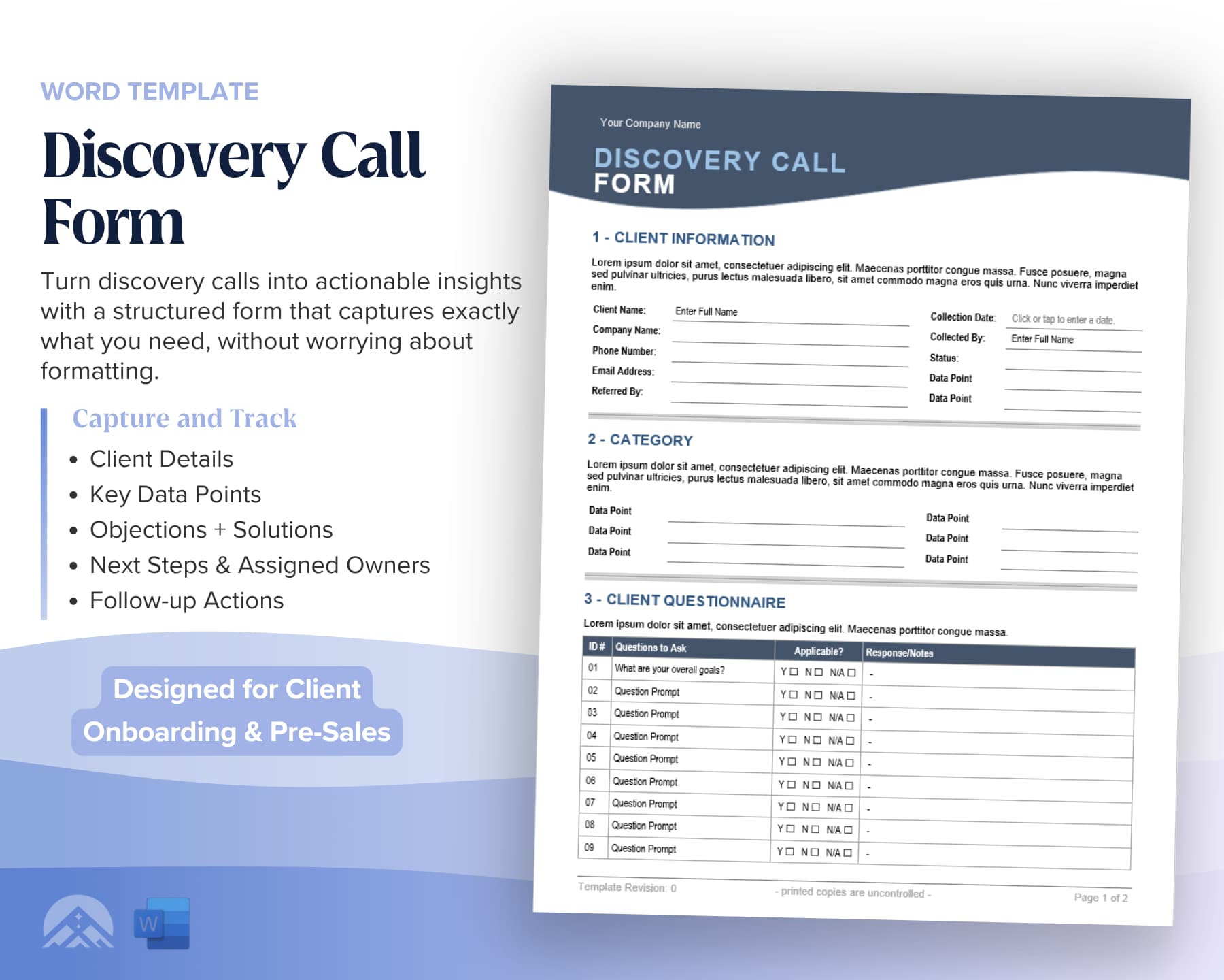 Discovery Call Template