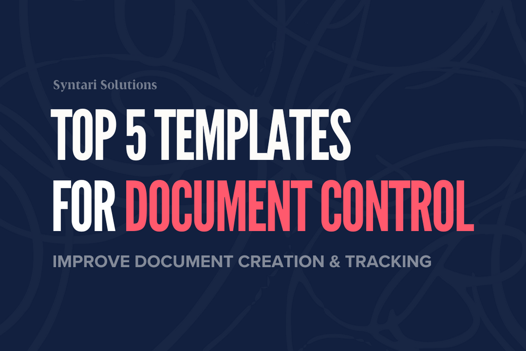 document control templates