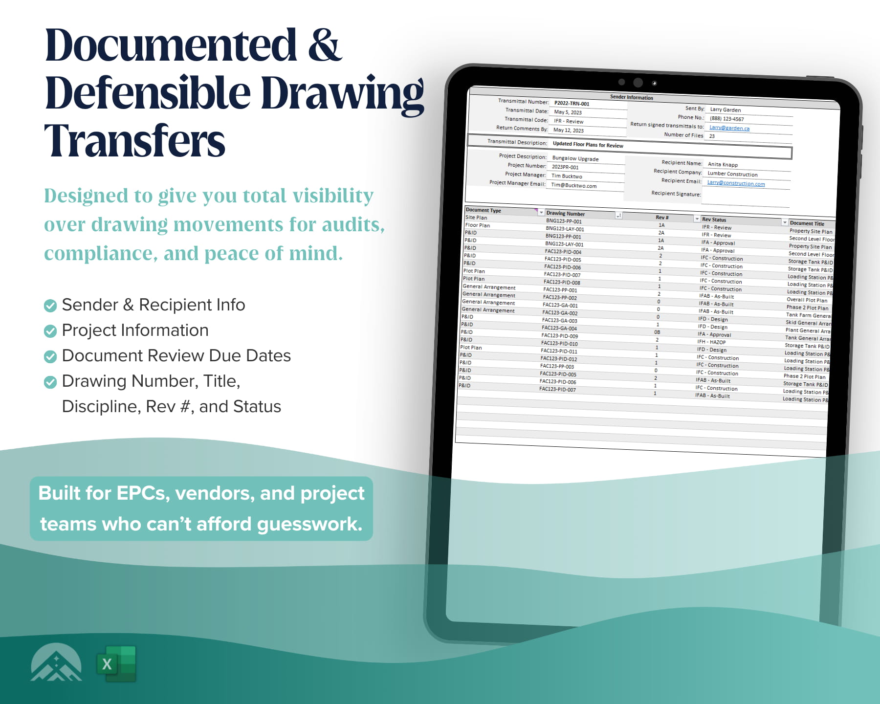 drawing transmittal