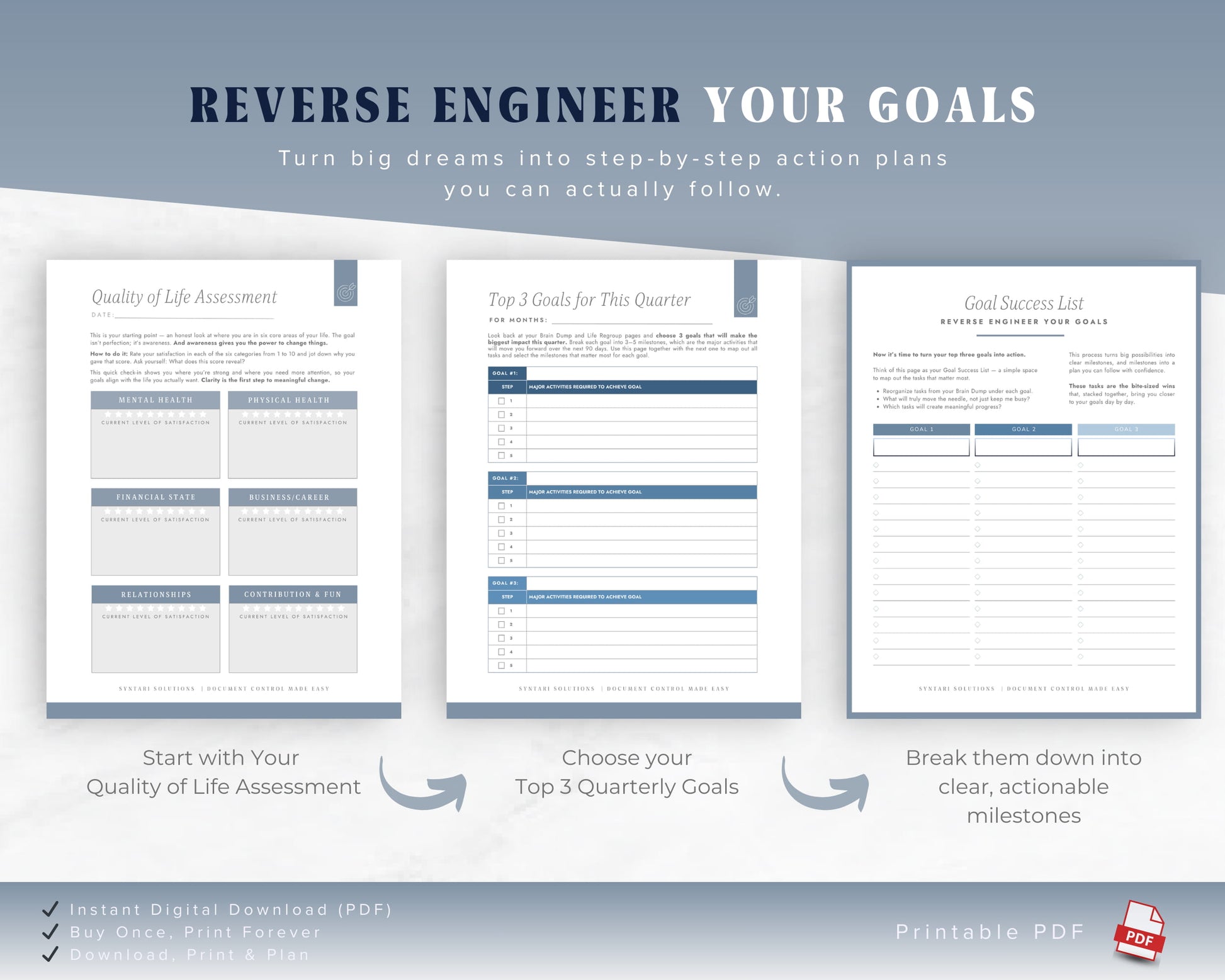 90 day planner PDF