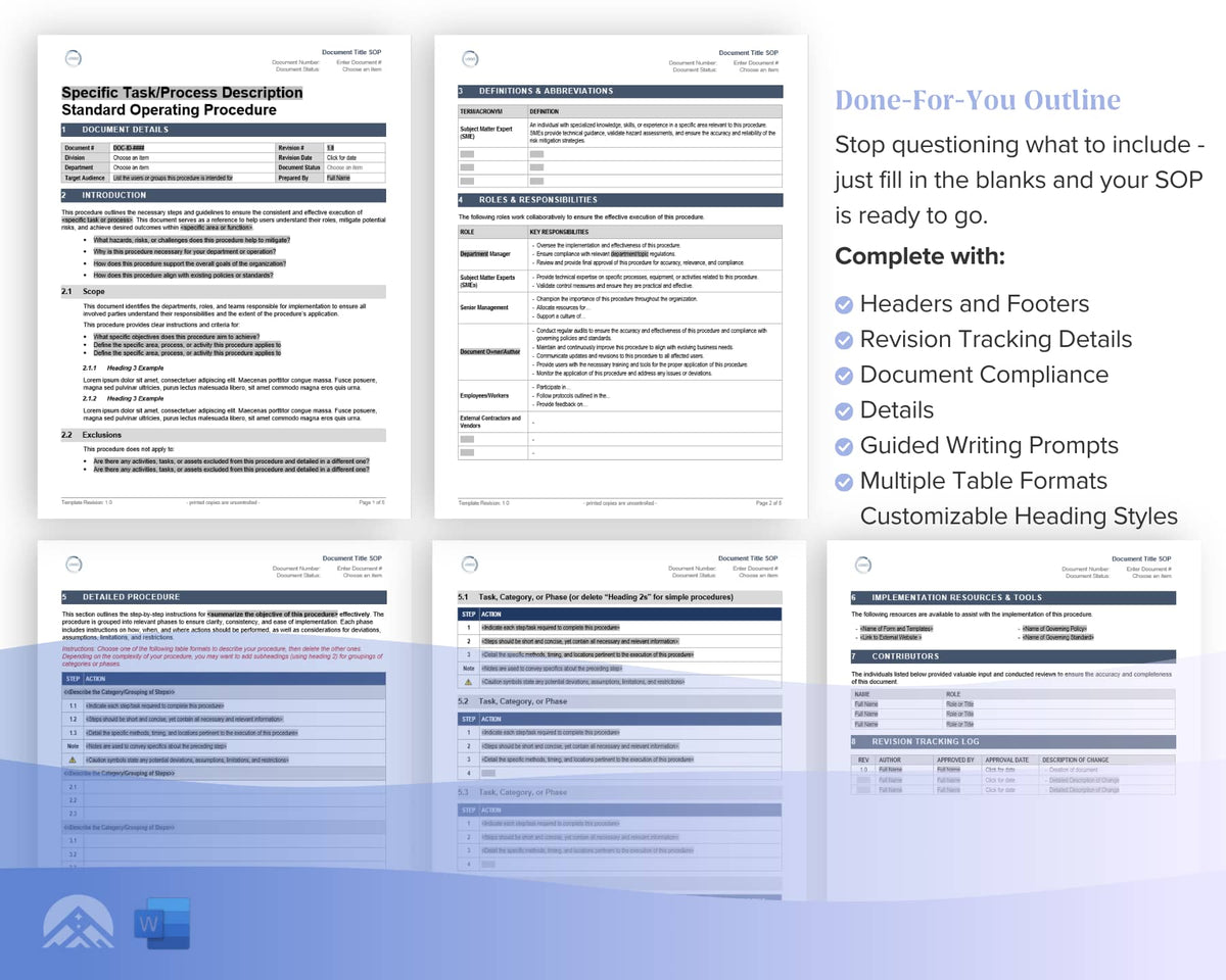 Modern Sop Examples Simple SOP Templates | SOPs Without The Fluff