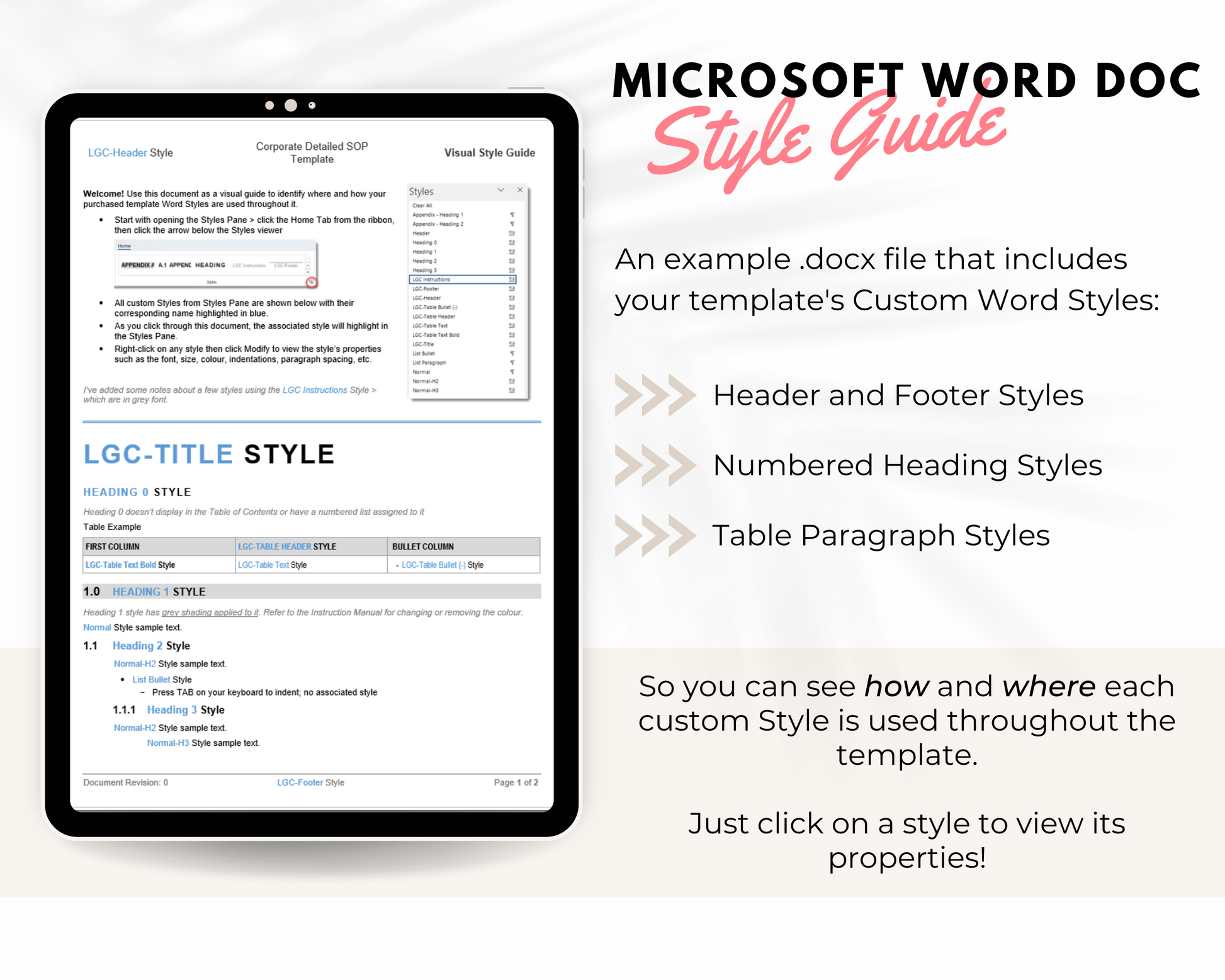 sop template for word