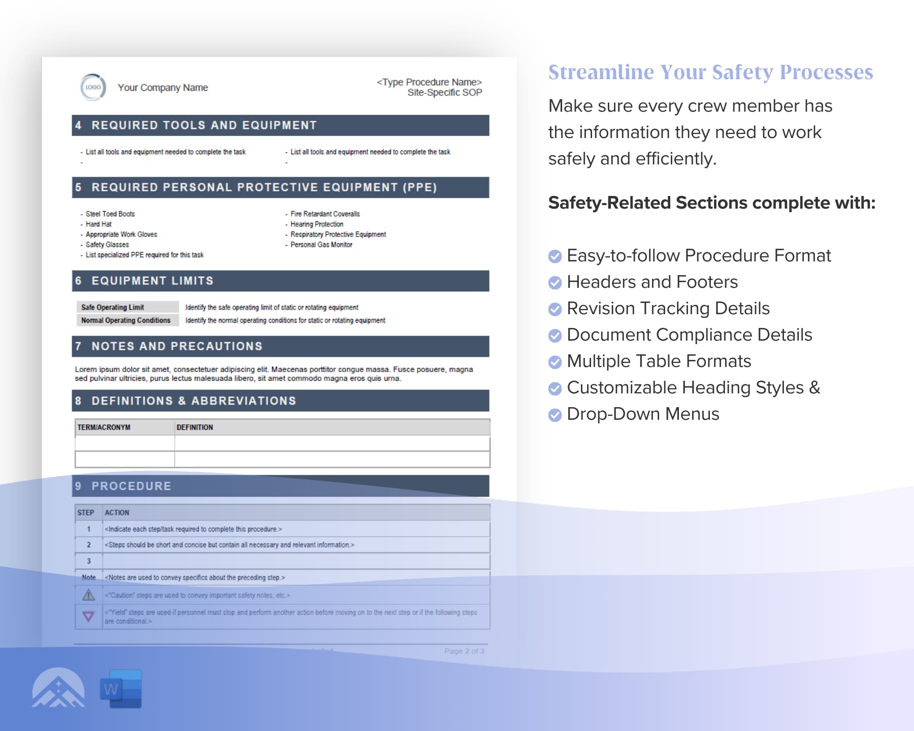 operations standard operating procedure