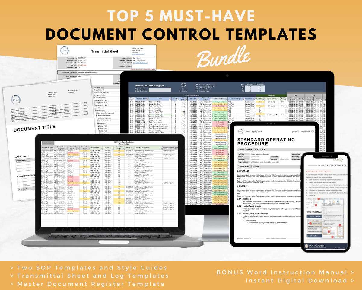 Tips For Using Our Master Document Register Template