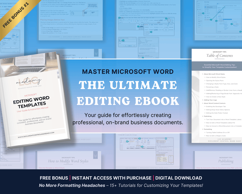 how to modify a document in word