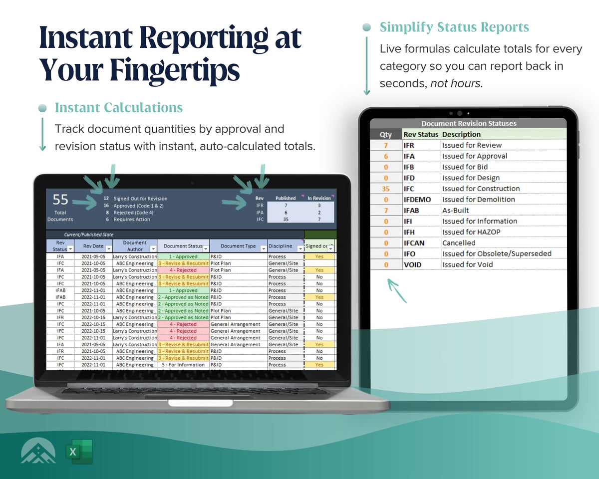 System Reporting Register Example Master Document Register Template Excel | for Controlled Documents