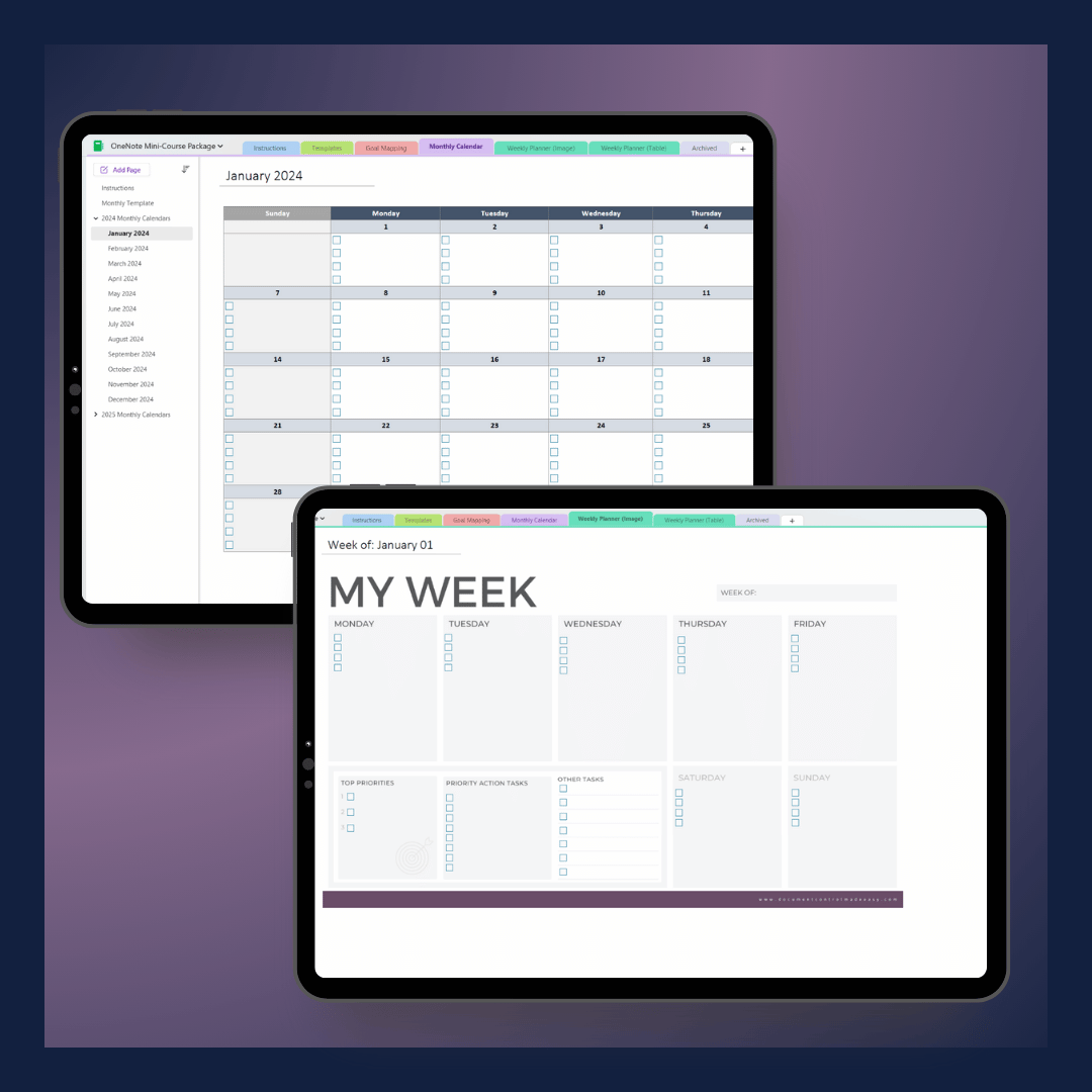 Training Tracking Template Onenote OneNote Templates & Mini-Course Bundle!