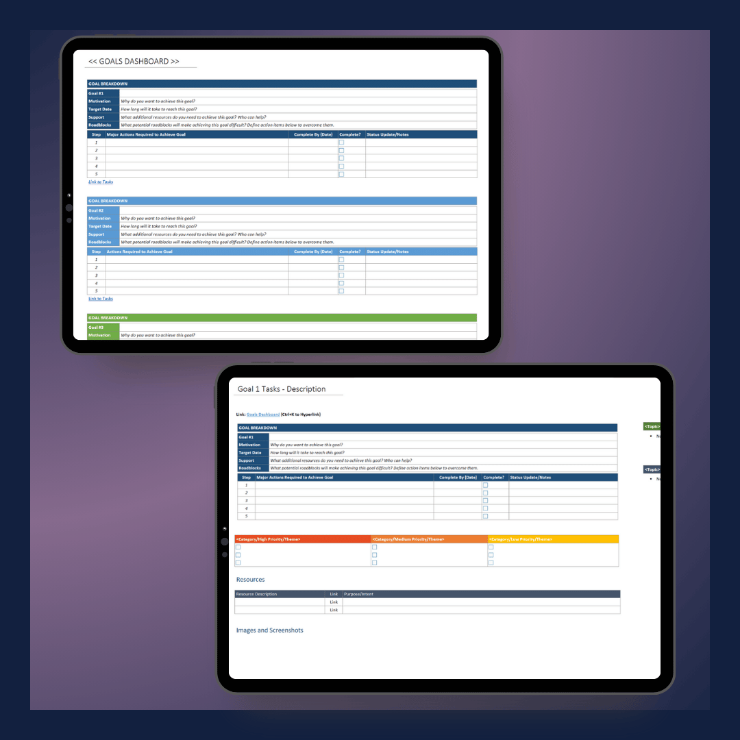 Onenote Goals OneNote Templates & Mini-Course Bundle!